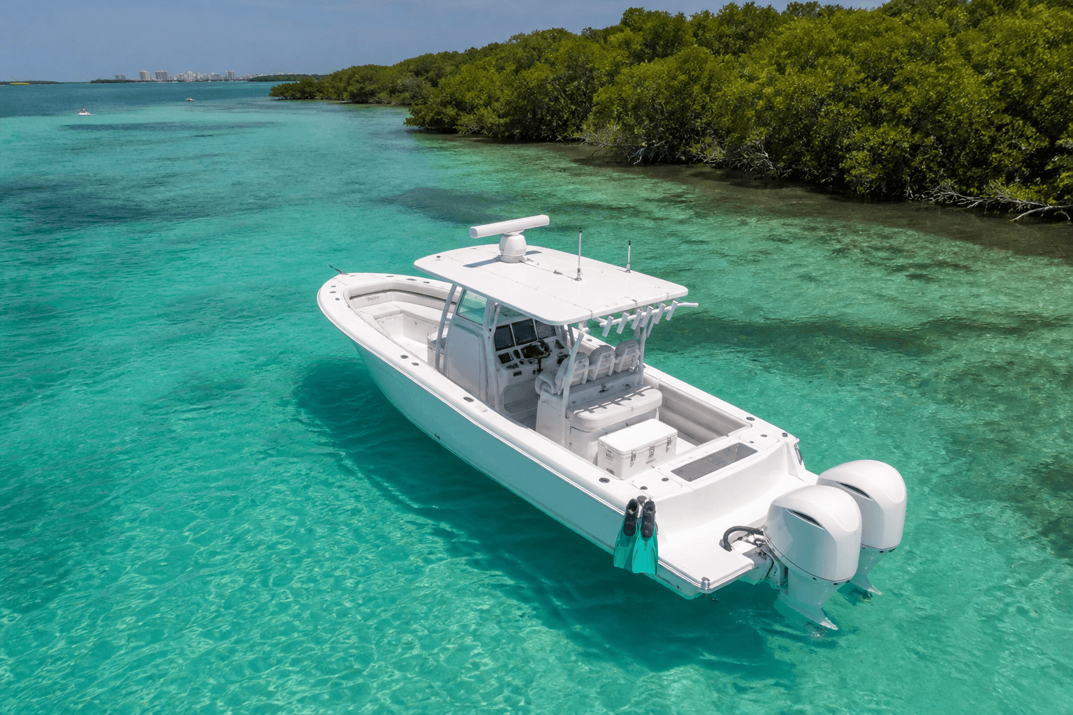 This hull on the water